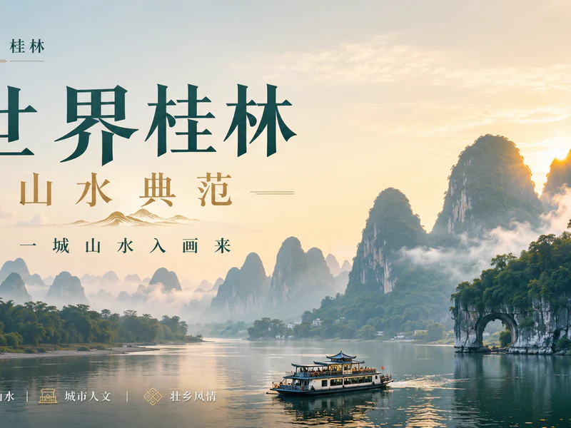 桂林山水旅游景区宣传海报设计